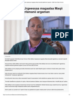Obbo Battee Urgeessaa Magaalaa Maqii Keessatti Ajjeefamanii Argaman - BBC News Afaan Oromoo
