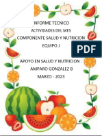 INFORME TECNICO - MES DE MARZO APOYO EN SALUD