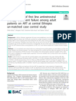 Determinants of First Line Antiretroviral Therapy Treatment Failure Among Adult Patients On ART at Central Ethiopia: Un-Matched Case Control Study