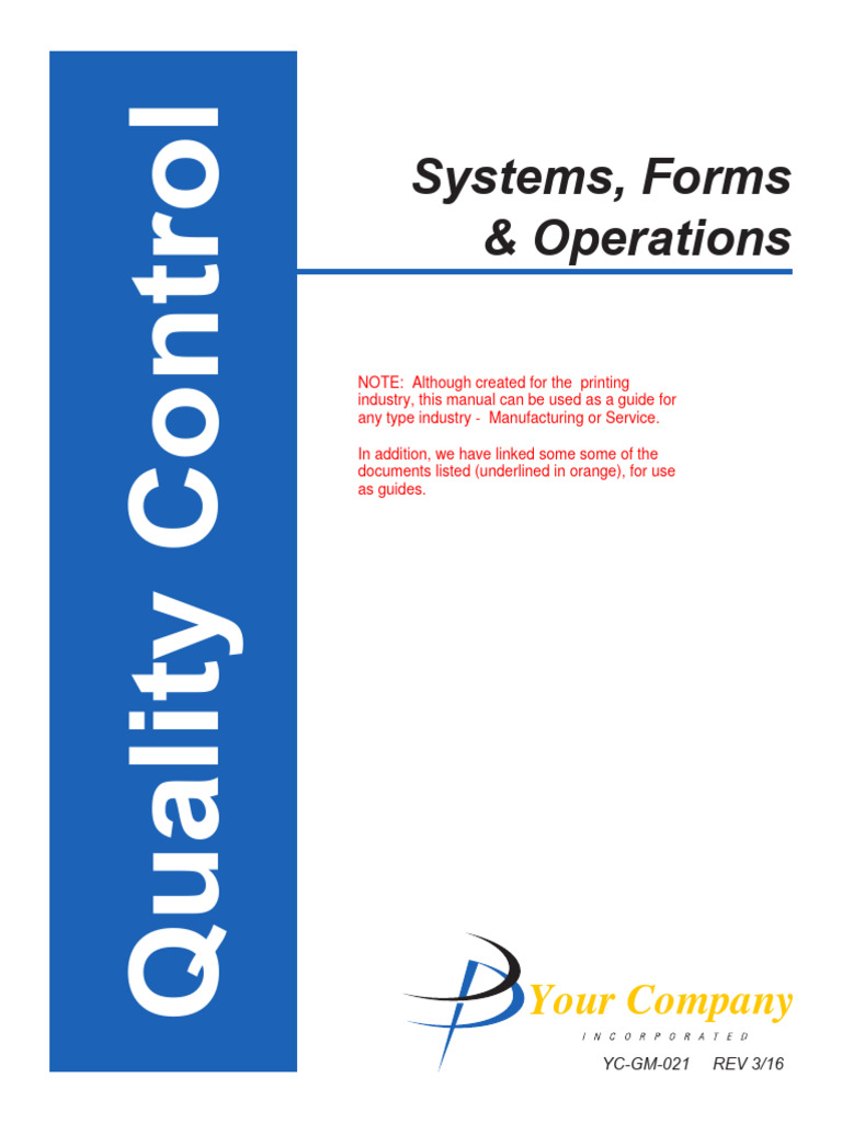 Comprehensive Quality Control Manual | PDF | Page Layout | Mail