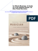 Teaching The Whole Musician A Guide To Wellness in The Applied Studio 1St Edition Paola Savvidou Full Chapter