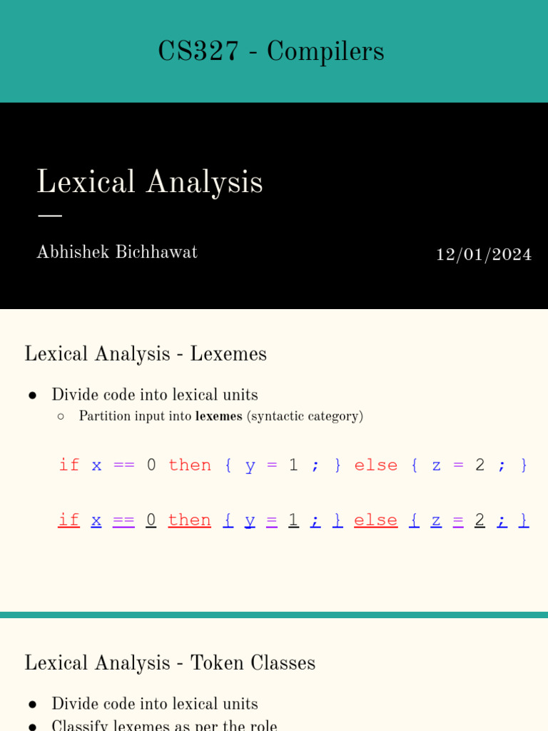 Lecture 3 PDF Regular Expression Computer Science