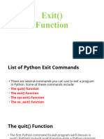 File Handling & Exit Function