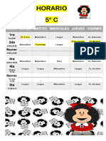 Horario 5° C