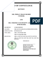 DEED OF CONVEYANCE  FRIDAY OBASI OKORIE