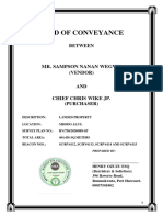 DEED OF CONVEYANCE MRS. MR. SAMPSON NANAN WEGWU