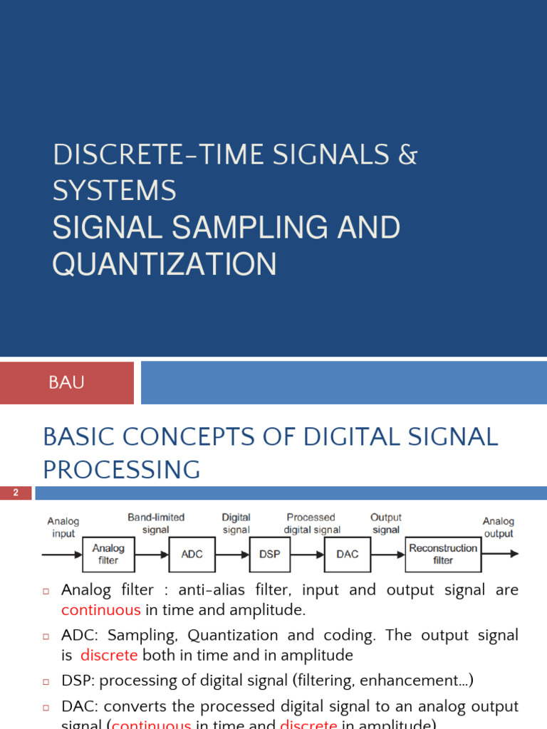 Chapter1 COME384 | PDF | Sampling (Signal Processing) | Analog To ...