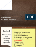 Igcse Biology Section 2 Lesson 2