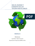 Manual para El Manejo y Aprovechamiento de Los Residuos Solidos Reciclables.