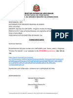 623 - Comunicado Reunio Programa Prontos Pro Mundo - Deame