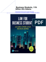 Law For Business Students 11Th Edition Alix Adams Full Chapter
