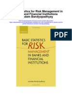 Download Basic Statistics For Risk Management In Banks And Financial Institutions Arindam Bandyopadhyay full chapter