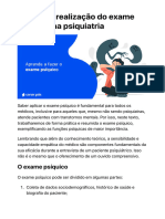 Guia para Realização Do Exame Psíquico Na Psiquiatria - Sanar Medicina