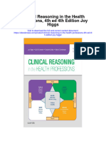 Download Clinical Reasoning In The Health Professions 4Th Ed 4Th Edition Joy Higgs full chapter
