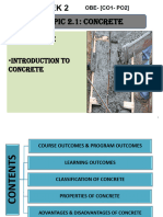 Topic 2.1 Introduction to concrete