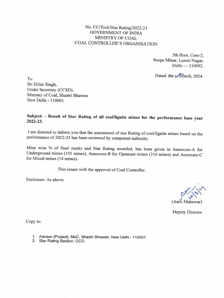 result-of-star-rating-of-all-coal-and-lignite-mines-for-the-performance