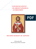 December 10 - Second Sunday of Advent - Installation of FR Adriano Tapiador SJ - Mary The Queen-2
