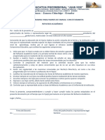 Acta de Compromiso para Refuerzo Académico