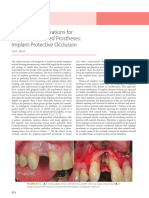 Occlusal Considerations For Implant-Supported Prostheses - Implant-Protective Occlusion