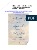 Download A Greeting Of The Spirit Selected Poetry Of John Keats With Commentaries Susan J Wolfson full chapter