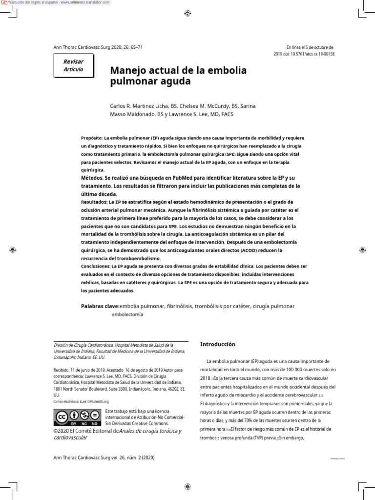 Manejo tep en es pdf insuficiencia card aca especialidades medicas