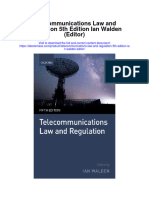 Download Telecommunications Law And Regulation 5Th Edition Ian Walden Editor full chapter
