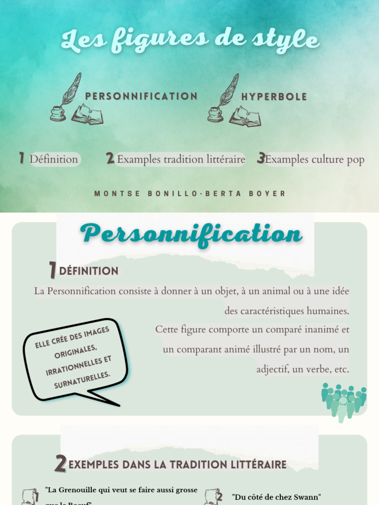 Figures de style : Hyperbole et Personnification | PDF | Fiction générale