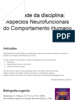 Atividade Disciplina - Aspectos Neurofuncionais Do Comportamento Humano
