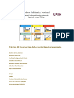 Práctica #2_ Geometrías de herramientas de mecanizado