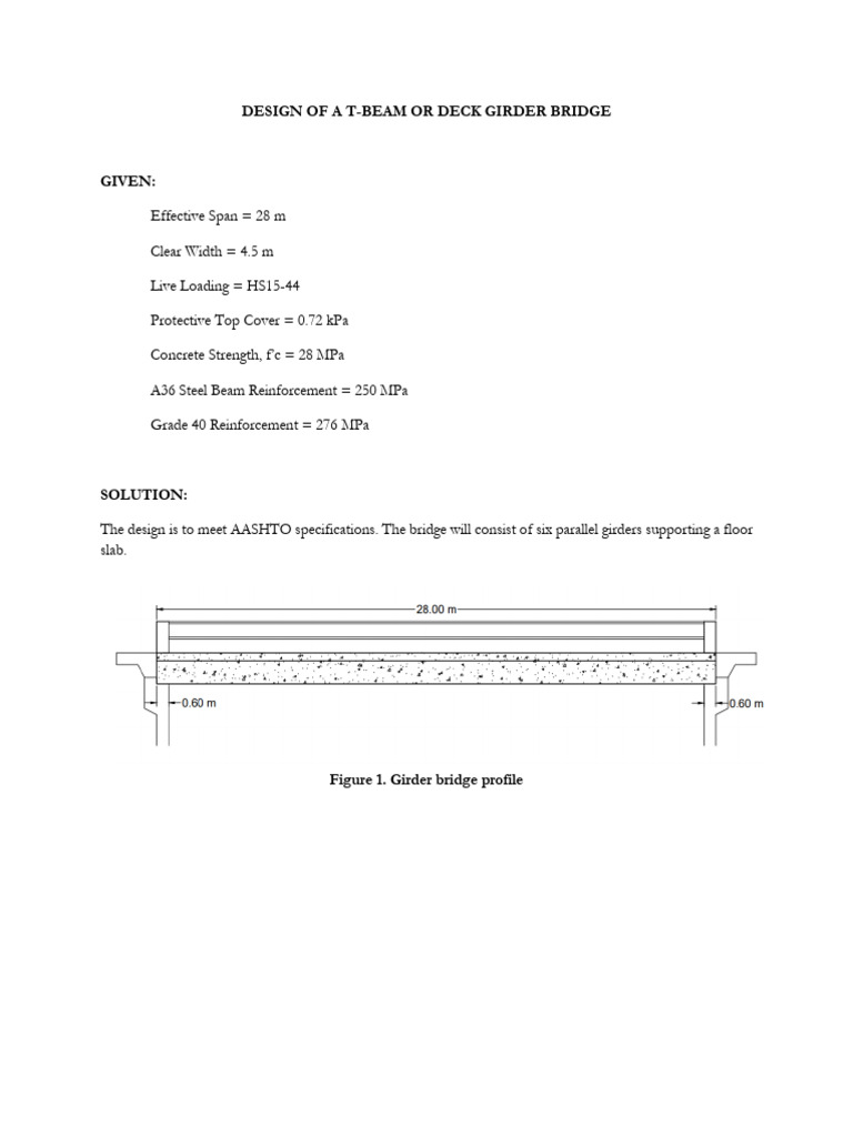 Deck Girder bridge design sample | PDF | Structural Engineering | Civil ...