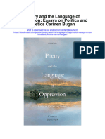 Download Poetry And The Language Of Oppression Essays On Politics And Poetics Carmen Bugan all chapter
