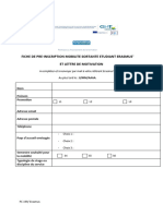 Fiche PrÃ©-inscription Ã Un Projet de Mobilitã© Erasmus