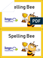 Spelling Bee Cards