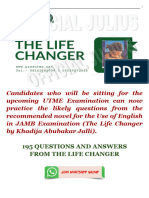 The Life Changer - 195 JAMB Novel Questions & Answers (WhatsApp 08161581089)