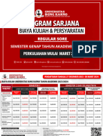 Biaya Sarjana Kelas Sore Maret 2024