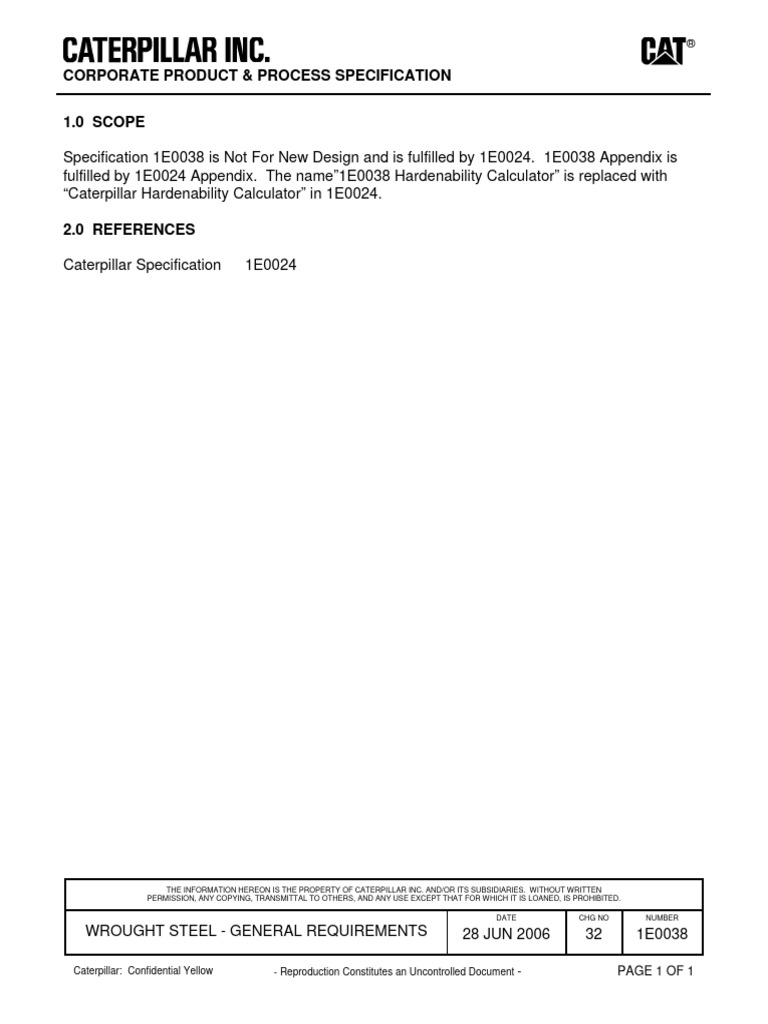 Corporate product process specification page 1 of 1 pdf