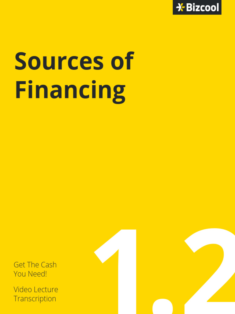 Sources of Financing Your Business | PDF | Venture Capital | Corporate ...