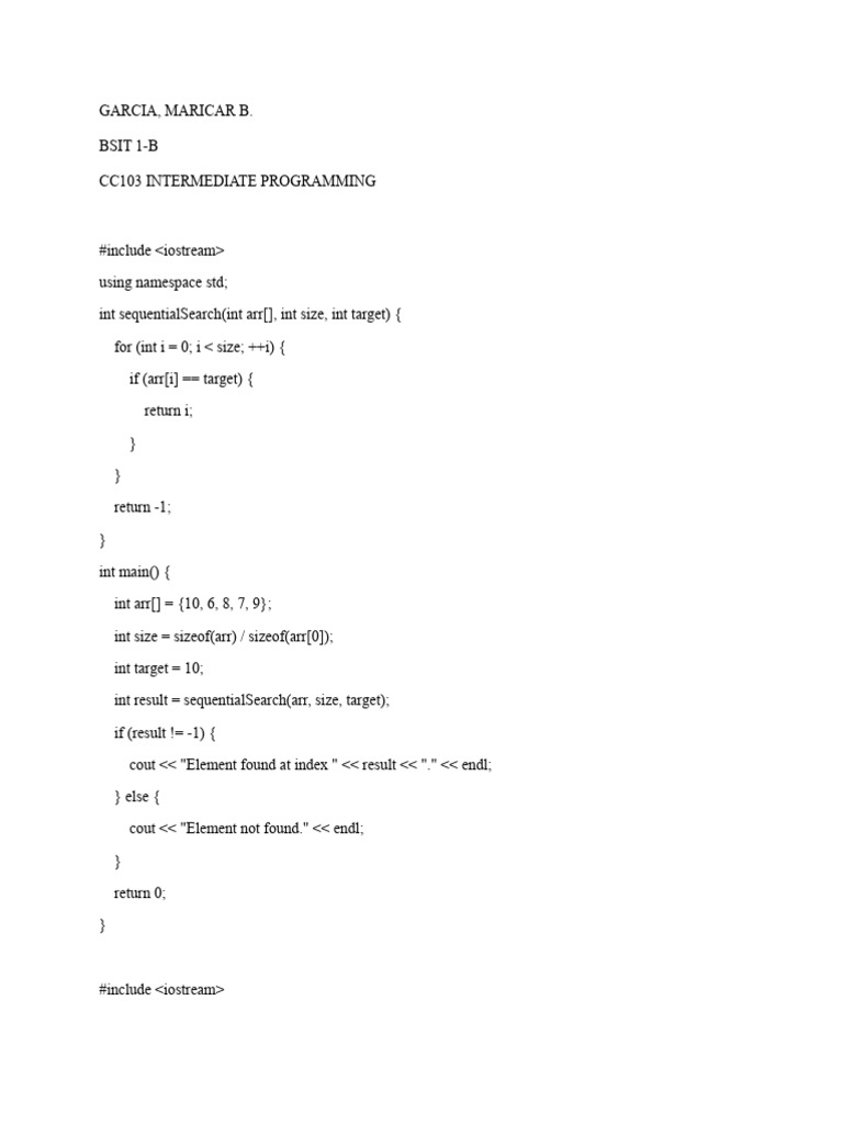 Sequential | PDF | Computer Programming | C++