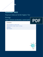 GCSE Biology Higher Tier Topic Test 7