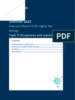 GCSE Biology Higher Tier Topic Test 9