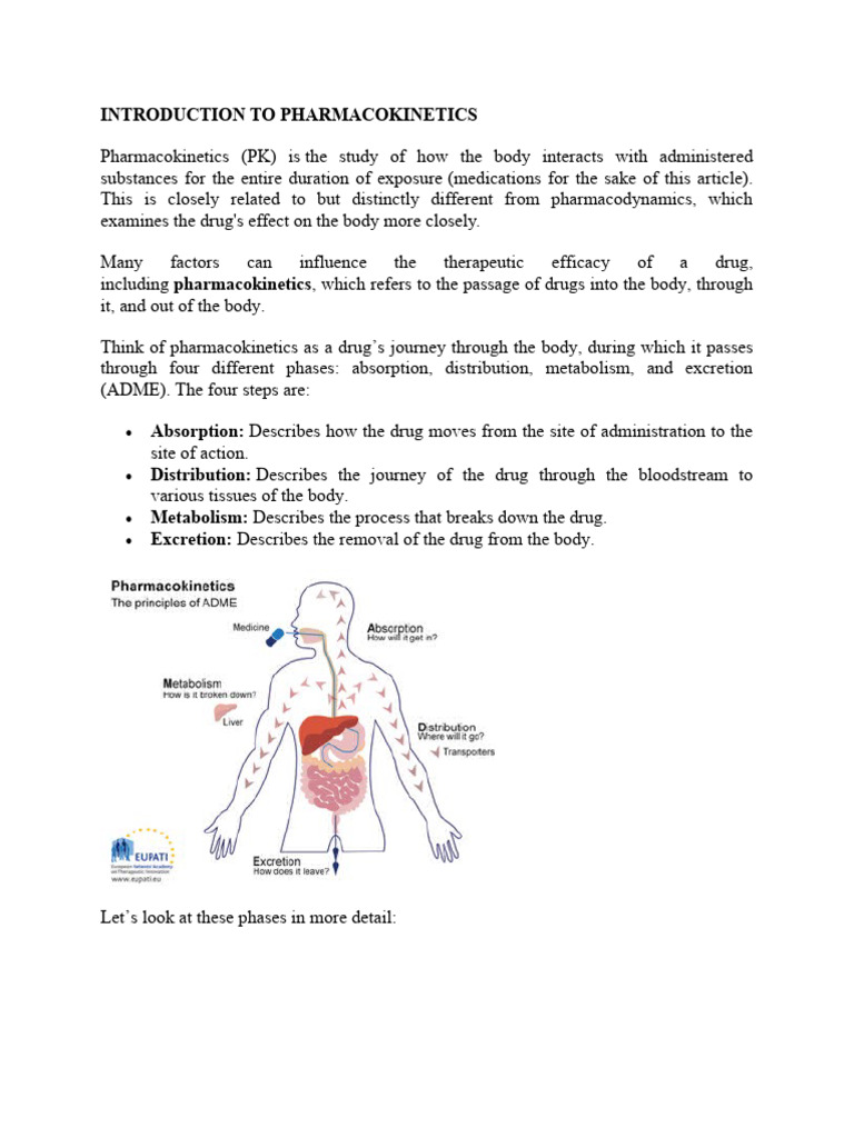 AN INTRODUCTION TO PHARMACOKINETICS intelligence overview