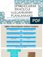 Materyal Olarak Teknoloji Kullaniminin Planlanmasi