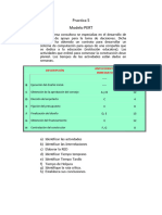 Practica 5. Modelo PERT