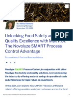 Unlocking Food Safety and Quality Excellence With Max ROI - The Novolyze SMART Process Control Advantage
