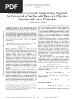 A Deterministic Dynamic Programming Approach For Optimization Problem With Quadratic Objective Function and Linear Constraints