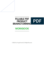 Your Frugal Friend Fillable Product Brainstorming Workbook 2022