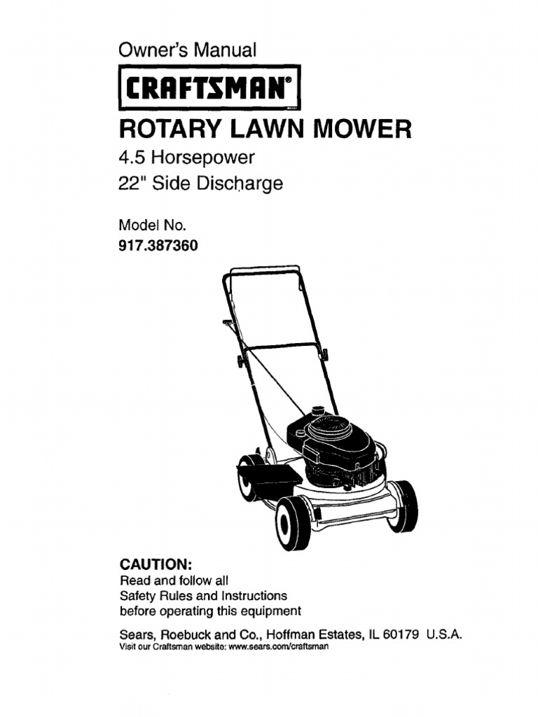 CRAFTSMAN M250 LAWN MOWER MANUAL PDF FREE DOWNLOAD visual data 7