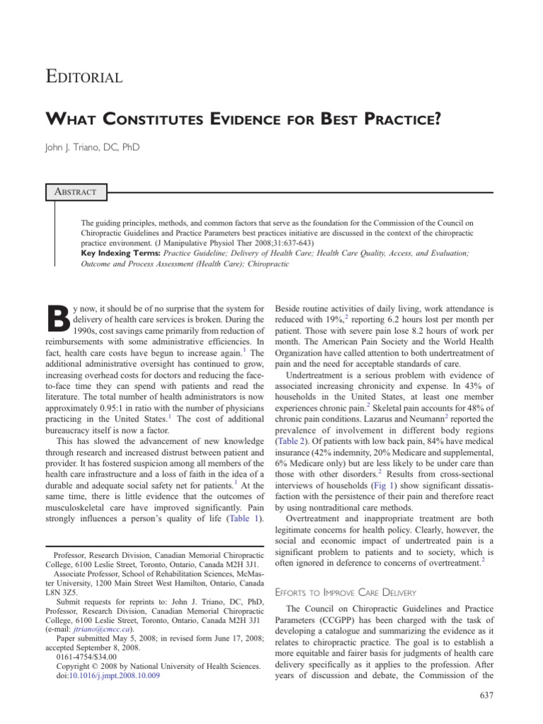 What Constitutes Evidence For Best Practice PDF Evidence Based Medicine Randomized