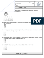 FOLHA PADRÃO EXERCÍCIOS - 1 - Lista - 1 - Fisico - Quimica - Marcus