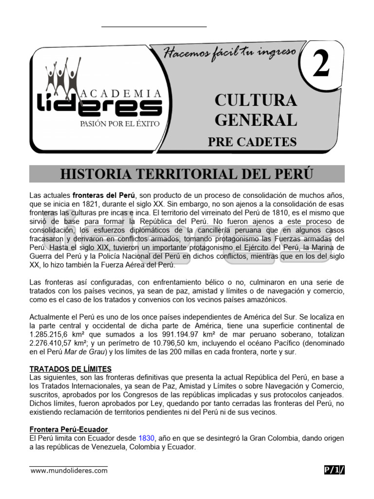Historia Territorial Del Perú | PDF | Perú | América del Sur